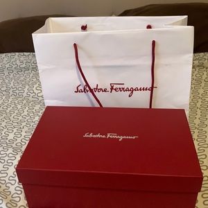Salvatore ferragamo empty box with shopping bag